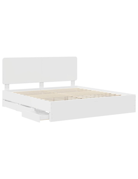 Struttura del letto Bianco 180 x 200 cm Legno Ingegnerizzato