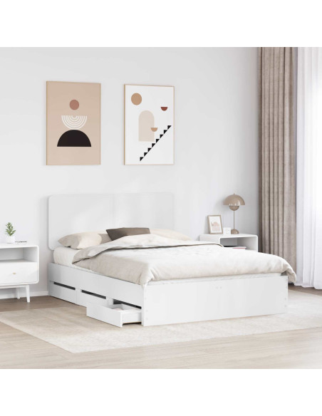 Struttura del letto Bianco 150 x 200 cm Legno Ingegnerizzato