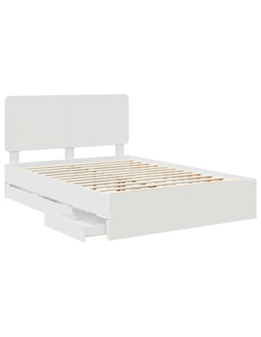 Struttura del letto Bianco 150 x 200 cm Legno Ingegnerizzato