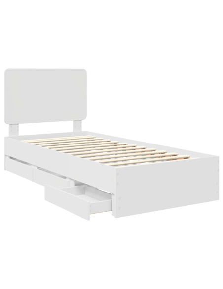 Struttura del letto Bianco 75 x 190 cm Legno Ingegnerizzato