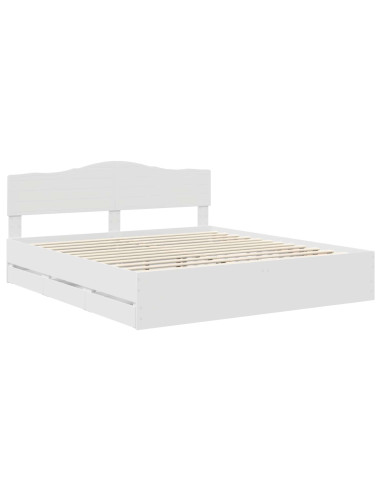 Struttura del letto Bianco 200 x 200 cm Legno Ingegnerizzato