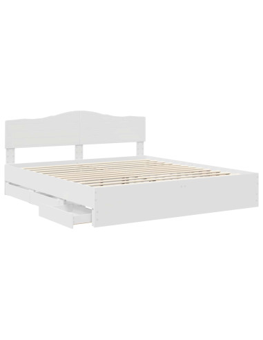 Struttura del letto Bianco 200 x 200 cm Legno Ingegnerizzato