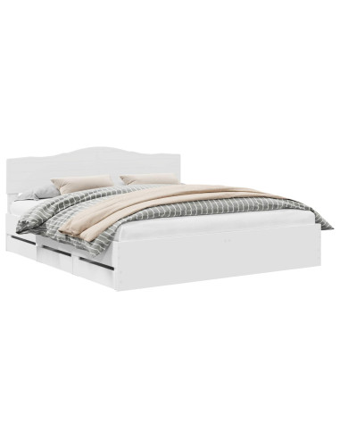 Struttura del letto Bianco 180 x 200 cm Legno Ingegnerizzato