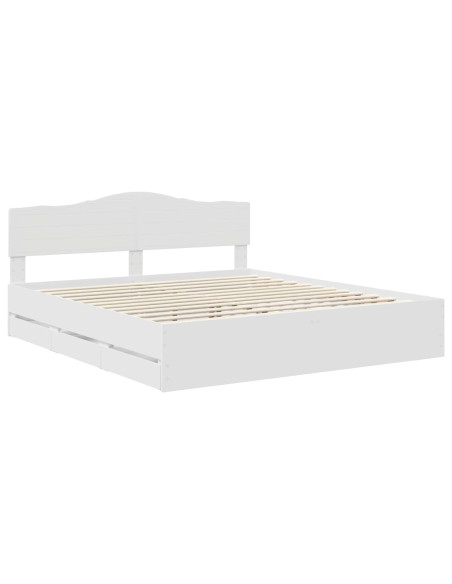 Struttura del letto Bianco 180 x 200 cm Legno Ingegnerizzato