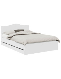 Struttura del letto Bianco 160 x 200 cm Legno Ingegnerizzato 2
