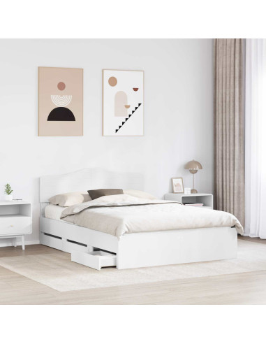 Struttura del letto Bianco 160 x 200 cm Legno Ingegnerizzato