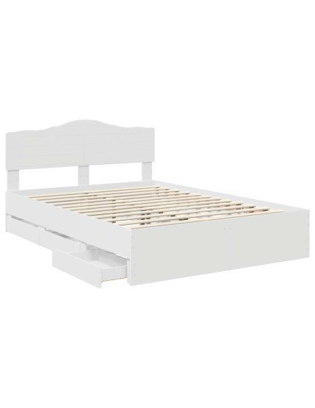 Struttura del letto Bianco 140 x 200 cm Legno Ingegnerizzato