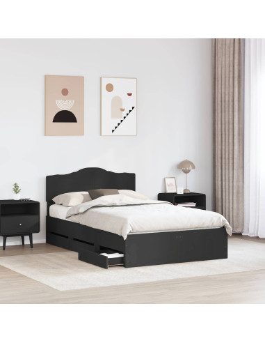 Struttura del letto Nero 120 x 200 cm Legno Ingegnerizzato