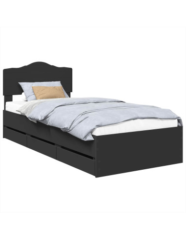 Struttura del letto Nero 90 x 190 cm Legno Ingegnerizzato
