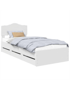 Struttura del letto Bianco 90 x 200 cm Legno Ingegnerizzato 2