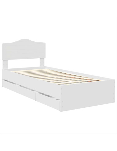 Struttura del letto Bianco 75 x 190 cm Legno Ingegnerizzato