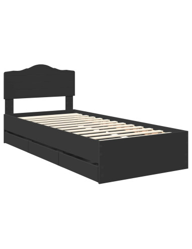 Struttura del letto Nero 75 x 190 cm Legno Ingegnerizzato