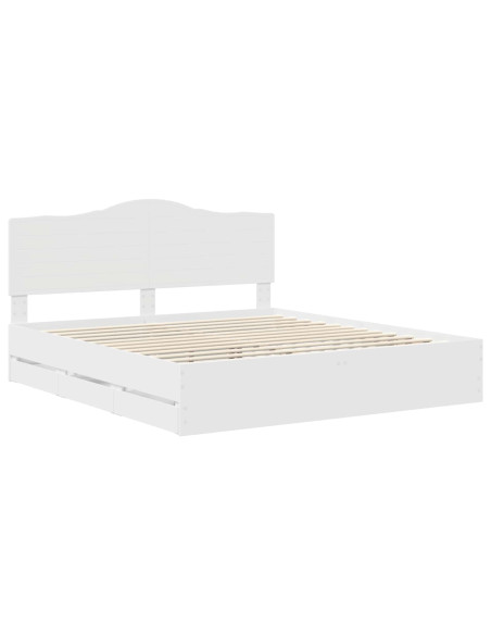 Struttura del letto Bianco 180 x 200 cm Legno Ingegnerizzato