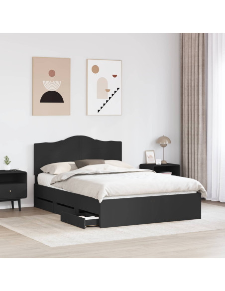 Struttura del letto Nero 160 x 200 cm Legno Ingegnerizzato