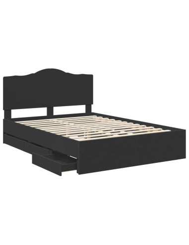 Struttura del letto Nero 150 x 200 cm Legno Ingegnerizzato