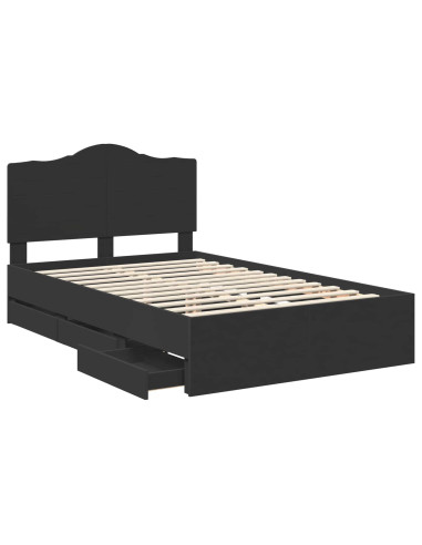 Struttura del letto Nero 120 x 190 cm Legno Ingegnerizzato
