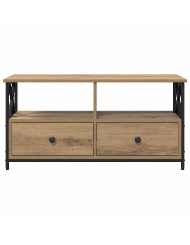 Mobile TV con cassetto Rovere artigianale 90 x 33 x 45 cm