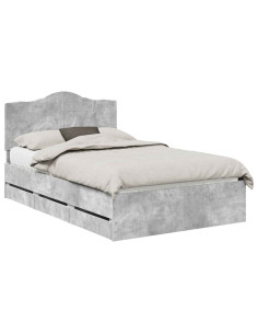 Struttura del letto con cassetto Grigio cemento 120 x 200 cm 2