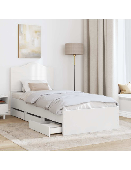 Struttura del letto Bianco 98.5 x 200 cm Legno Ingegnerizzato
