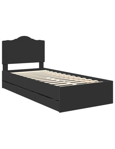 Struttura del letto Nero 90 x 190 cm Legno Ingegnerizzato