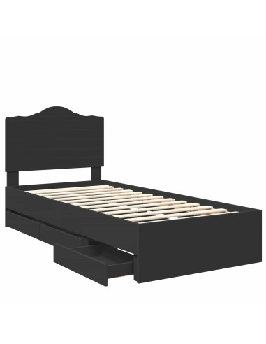 Struttura del letto Nero 90 x 190 cm Legno Ingegnerizzato