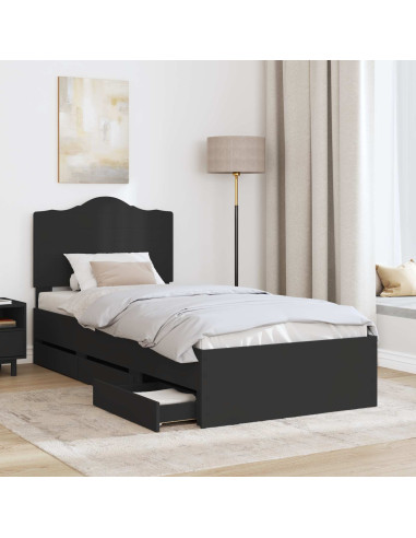 Struttura del letto Nero 90 x 200 cm Legno Ingegnerizzato