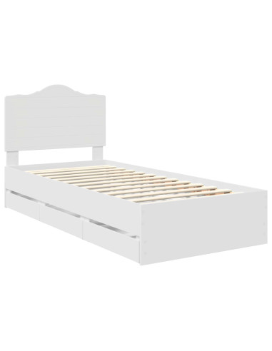 Struttura del letto Bianco 75 x 190 cm Legno Ingegnerizzato