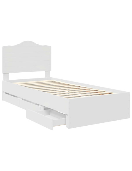 Struttura del letto Bianco 75 x 190 cm Legno Ingegnerizzato
