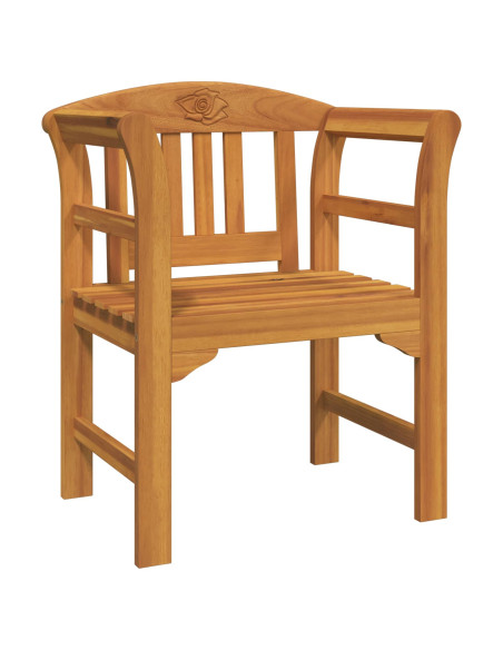 Set di Mobili 4 pcs Naturale Legno di Acacia Massello
