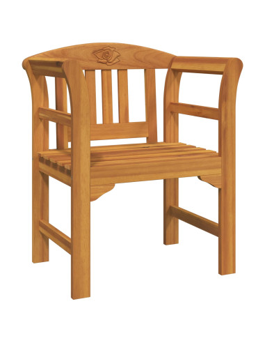 Set di Mobili 3 pcs Naturale Legno di Acacia Massello