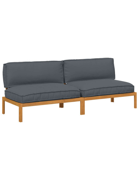 Set di divani con cuscino Antracite 240 x 92 x 69 cm