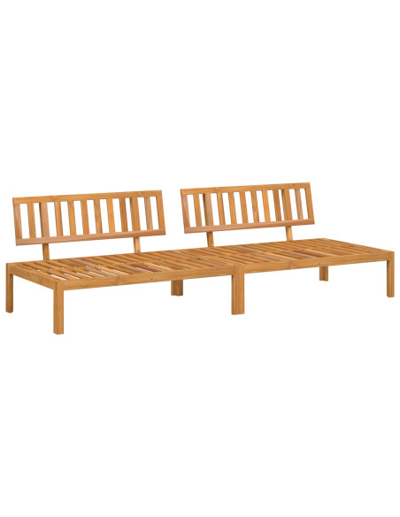 Set di divani Grigio 240 x 92 x 69 cm Legno di Acacia Massello