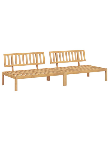 Set di divani Nero 240 x 92 x 69 cm Legno di Acacia Massello