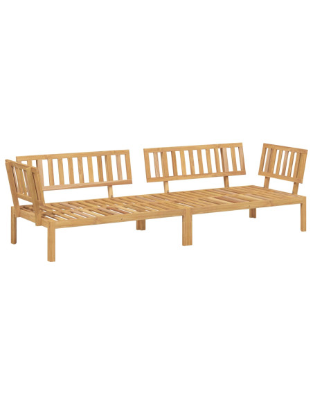 Set di divani 2 pcs Antracite Legno di Acacia Massello