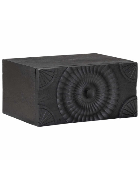 Armadio da Notte con cassetto Nero 40 x 30 x 20 cm