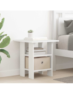 Comodino con cassetto Bianco 41 x 40 x 45 cm Legno multistrato