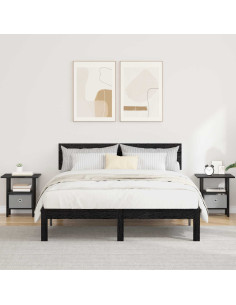 Comodino 2 pcs Rovere Nero 41 x 40 x 45 cm Legno multistrato