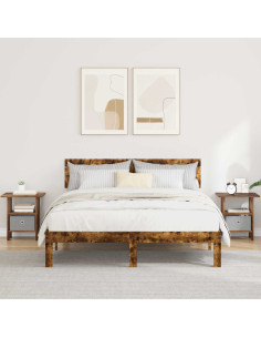 Comodino 2 pcs Rovere fumé 41 x 40 x 45 cm Legno multistrato