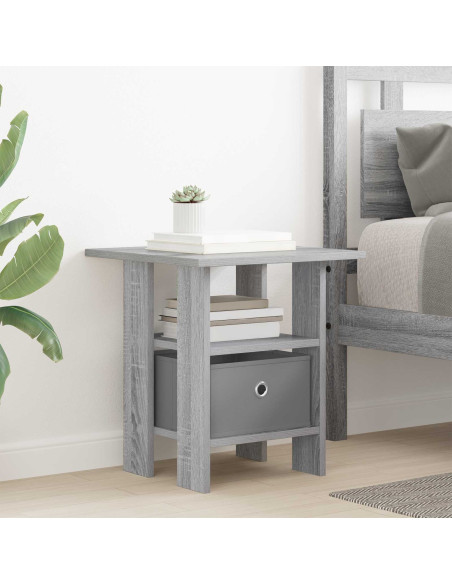 Comodino Grigio Sonoma 41 x 40 x 45 cm Legno multistrato