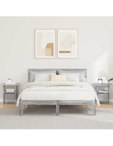 Comodino 2 pcs Grigio Sonoma 41 x 40 x 45 cm Legno multistrato