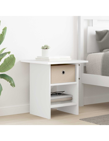 Comodino con cassetto Bianco 41 x 40 x 45 cm Legno multistrato