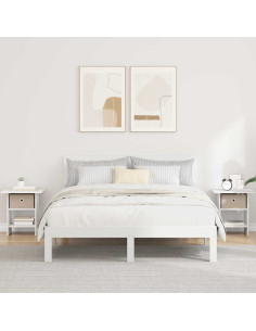 Comodino 2 pcs Bianco 41 x 40 x 45 cm Legno multistrato