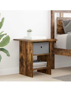 Comodino Rovere fumé 41 x 40 x 45 cm Legno multistrato