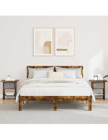 Comodino 2 pcs Rovere fumé 41 x 40 x 45 cm Legno multistrato