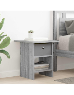Comodino Grigio Sonoma 41 x 40 x 45 cm Legno multistrato