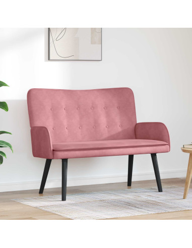 Sofa a Due Posti Rosa 115 x 61 x 87 cm Velluto