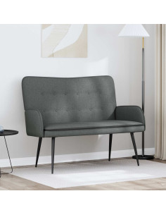 Divano a 2 Posti Grigio scuro 115 x 61 x 87 cm Tessuto