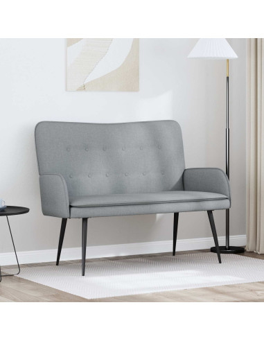 Divano a 2 Posti Grigio chiaro 115 x 61 x 87 cm Tessuto