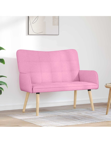 Sofa a Due Posti Rosa 115 x 61 x 87 cm Tessuto