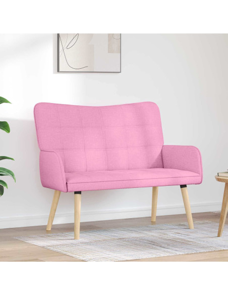Sofa a Due Posti Rosa 115 x 61 x 87 cm Tessuto